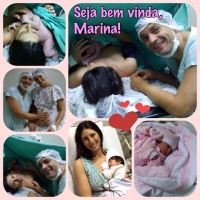 Marina, filha da Adriane Moreira Araujo e Haroldo.