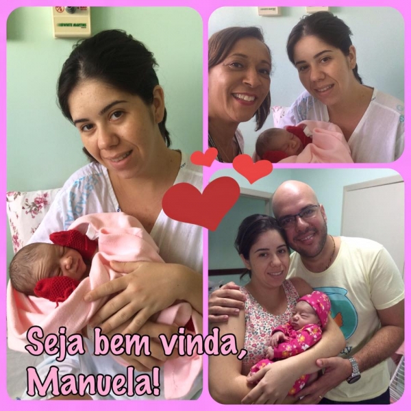 Manuela, com 40 semanas e 5 dias, com 48cm e 2785g! Filha da Michele Lois e Henrique.