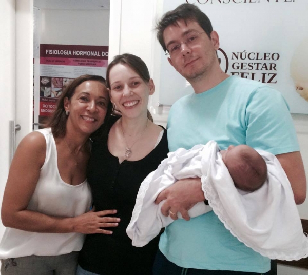 Vanessa Piazza e Douglas com o lindinho Paulinho, com 21 dias de vida
